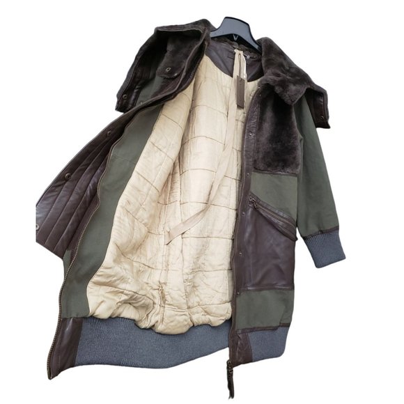 Nicholas K Malek Puffer Jacket in Olive Tobacco Size XL - Picture 4 of 4